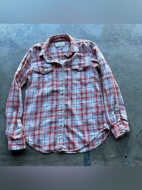 CC Filson Scout Shirt Cream Khaki Red Plaid Casual Classic Outdoor